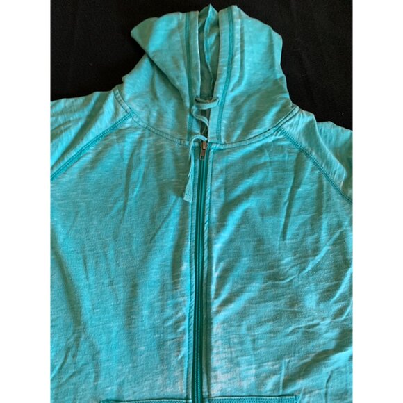 Exertek Womens Turquoise Zip-Up Hoodie Jacket Size Large - Picture 4 of 9